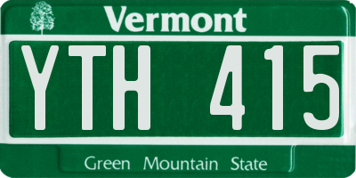 VT license plate YTH415