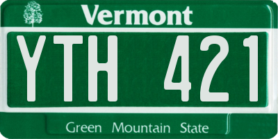 VT license plate YTH421