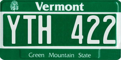 VT license plate YTH422