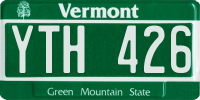 VT license plate YTH426