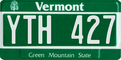 VT license plate YTH427