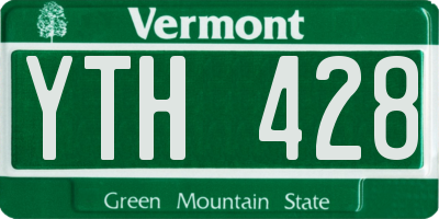 VT license plate YTH428