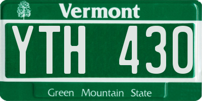 VT license plate YTH430
