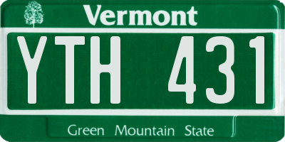 VT license plate YTH431