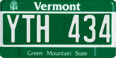 VT license plate YTH434