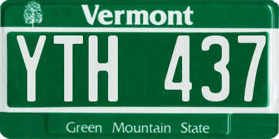 VT license plate YTH437