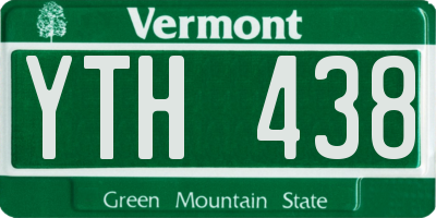 VT license plate YTH438