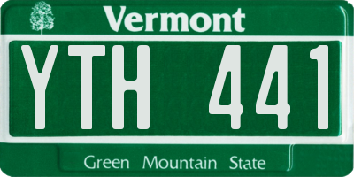 VT license plate YTH441
