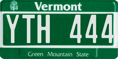 VT license plate YTH444