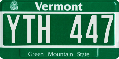 VT license plate YTH447