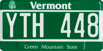 VT license plate YTH448