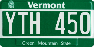 VT license plate YTH450