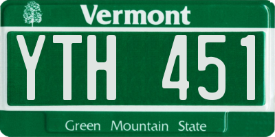 VT license plate YTH451
