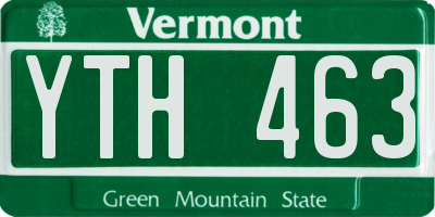 VT license plate YTH463
