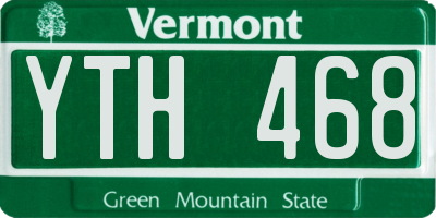 VT license plate YTH468