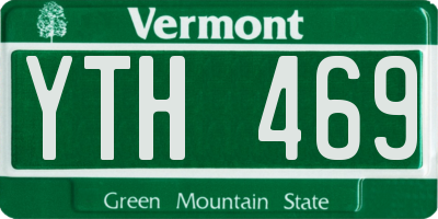VT license plate YTH469