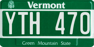 VT license plate YTH470