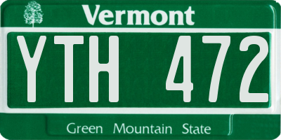 VT license plate YTH472