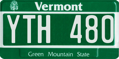VT license plate YTH480