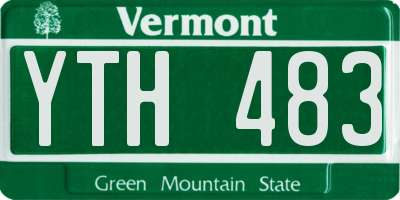 VT license plate YTH483