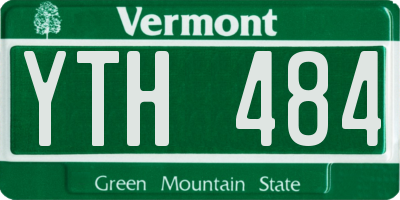 VT license plate YTH484