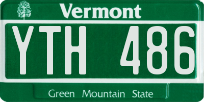 VT license plate YTH486