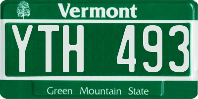 VT license plate YTH493