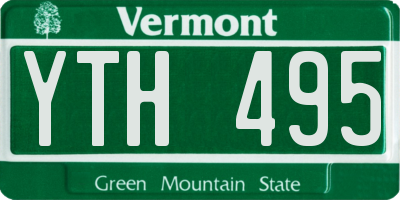 VT license plate YTH495
