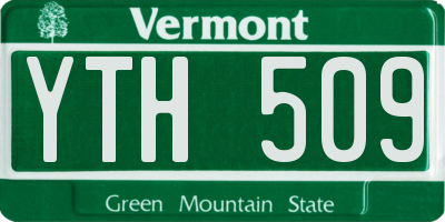 VT license plate YTH509