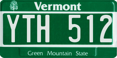 VT license plate YTH512