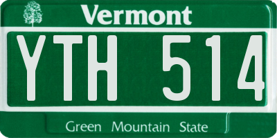 VT license plate YTH514