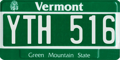 VT license plate YTH516