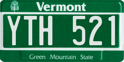VT license plate YTH521