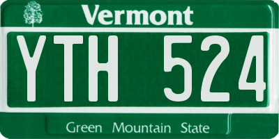 VT license plate YTH524