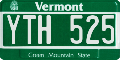 VT license plate YTH525
