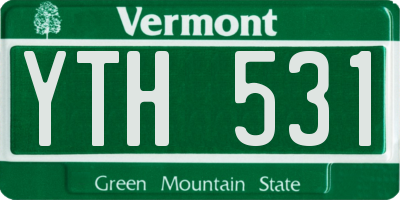 VT license plate YTH531