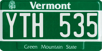 VT license plate YTH535