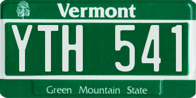 VT license plate YTH541