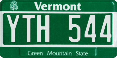 VT license plate YTH544