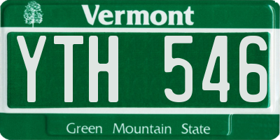 VT license plate YTH546