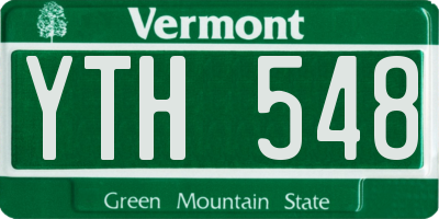 VT license plate YTH548