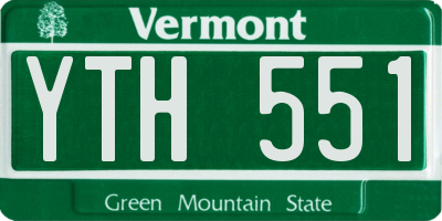 VT license plate YTH551