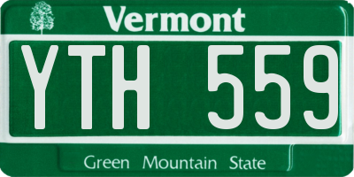 VT license plate YTH559