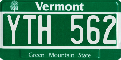 VT license plate YTH562