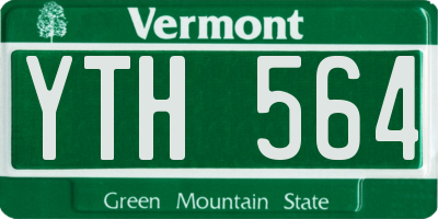 VT license plate YTH564