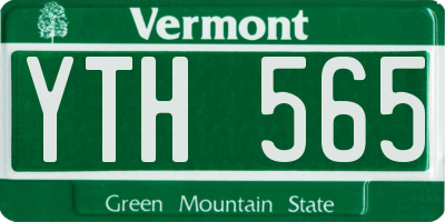 VT license plate YTH565