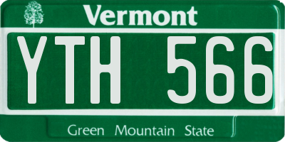VT license plate YTH566