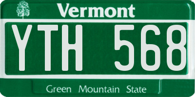 VT license plate YTH568