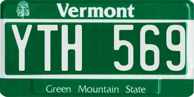 VT license plate YTH569