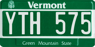 VT license plate YTH575